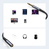 Joyroom stereo audio cable AUX 3.5 mm mini jack (male) - mini jack (female) 1.2 m black (SY-A09)