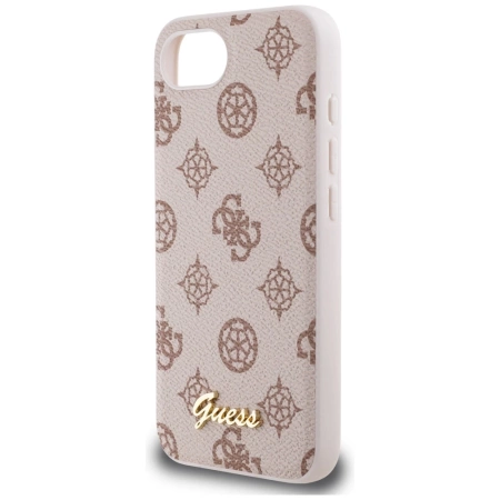 Guess Peony Script Logo MagSafe iPhone 16e Case - Brown