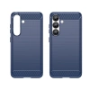 Etui silikonowe Carbon Case do Samsung Galaxy S25 - niebieskie