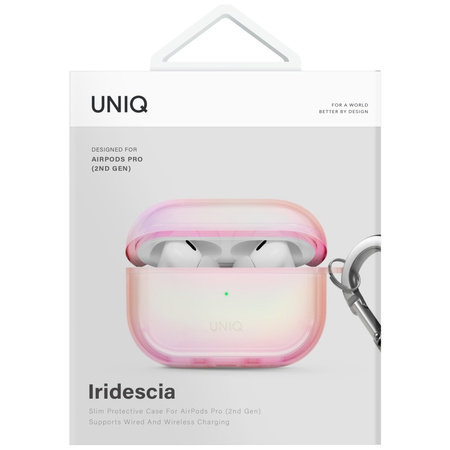 Etui UNIQ Iridescia do AirPods Pro 2 Hang Case pink prism