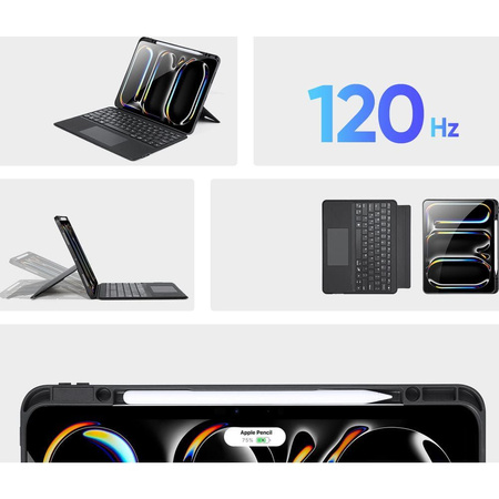 DUX DUCIS etui DK składane z klawiaturą bezprzewodową do iPad Pro 13 (2024) czarne