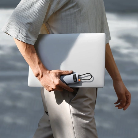 Hub USB-C Baseus Metal Gleam 7w1 HDMI 4K 60Hz / 3x USB 3.0 / USB-C PD / SD / microSD – szary