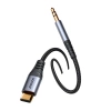 Joyroom stereo audio cable AUX 3.5 mm mini jack - USB-C for phone 1.2 m black (SY-A07)