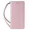 Magnetband-Hülle für Samsung Galaxy S22 + (S22 Plus) Tasche mit Geldbörse + Mini-Lanyard-Anhänger Pink