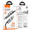 HOCO kabel All-in-one USB A / Typ C do Typ C / Zapalniczka samochodowa 3A 60W U138 1,2 m czarny