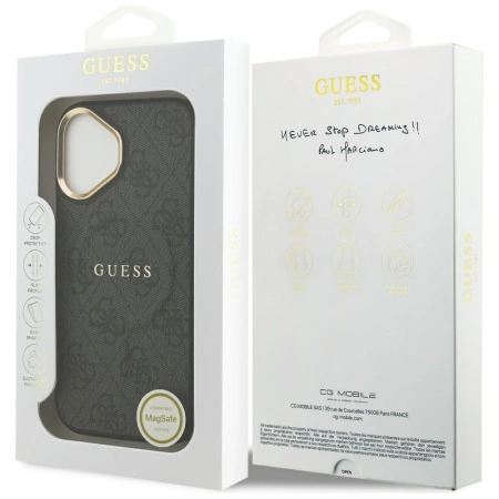 Etui Guess 4G PU Classic Logo MagSafe na iPhone 17 - czarne