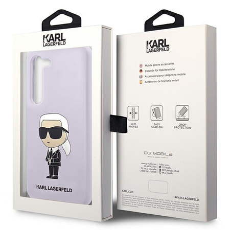 Karl Lagerfeld Silicone NFT Ikonik - Etui Samsung Galaxy S23+ (fioletowy)