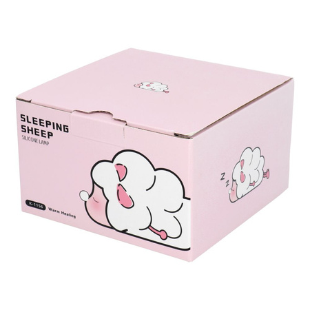 Lampka nocna Owieczka Art Deco dotykowy rózowy K-1156