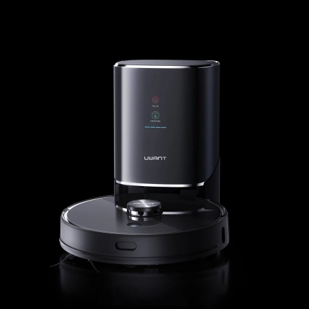 UWANT U100 Reinigungsroboter mit Wischfunktion + Lade-/Reinigungsstation – Schwarz