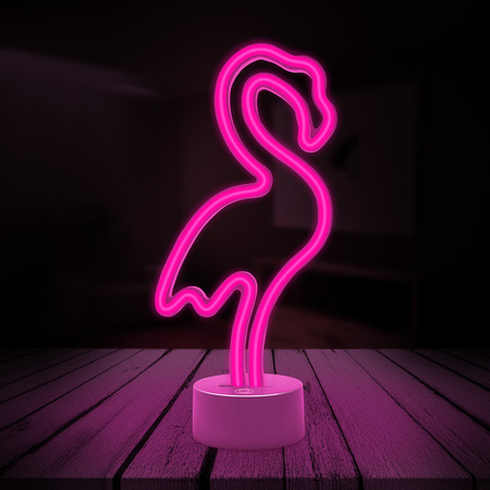 Neon na podstawce LED FLAMING różowy USB-C FSC-11 Forever Light
