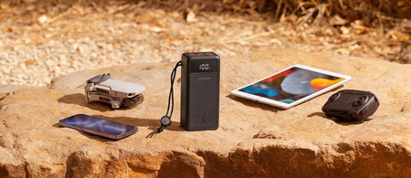 Bateria zewnętrzna (Powerbank) VEGER Tank Lite - 50 000mAh LCD Quick Charge PD 22,5W czarny (W5001)