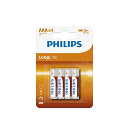 Bateria PHILIPS AAA LR03 LONGLIFE Blister 4szt