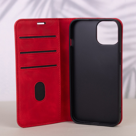 Etui Smart Suede do Samsung Galaxy M16 5G czerwone