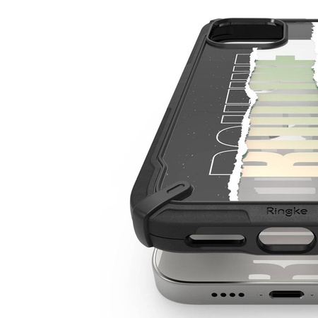 Ringke Fusion X Design etui pancerny pokrowiec z ramką iPhone 12 mini czarny (Routine) (XDAP0020)