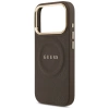 Etui Guess Peony Hot Stamp MagSafe na iPhone 17 Pro - brązowe
