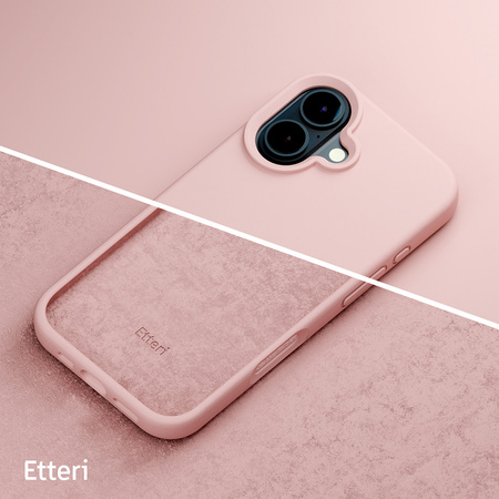 Nakładka Etteri Silicone Case do iPhone 16 Plus 6,7" jasnoróżowa