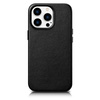 iCarer Case Leather Genuine Leather Case Cover for iPhone 14 Pro Max Black (WMI14220708-BK) (MagSafe Compatible)