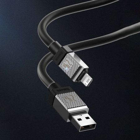 USB - Lightning 2.4A 1m cable Baseus CoolPlay - black