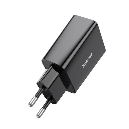 Baseus Speed Mini ładowarka sieciowa zasilacz EU do szybkiego ładowania USB Typ C 20W 3A czarny (CCFS-SN01)