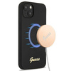 Guess GUHMP13MLSLMGBK iPhone 13 6.1 &quot;schwarz / schwarz Hardcase Silikonschrift Gold Logo