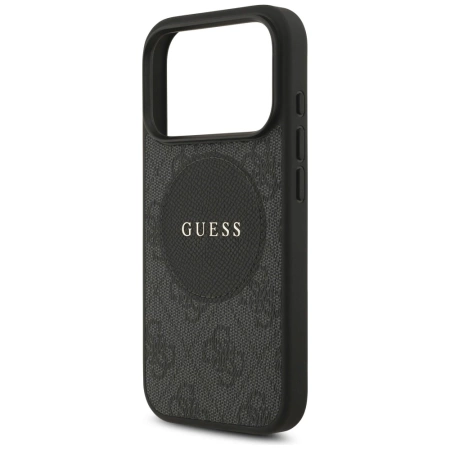 Guess 4G Circle Classic Logo MagSafe Hülle für iPhone 17 Pro - Schwarz