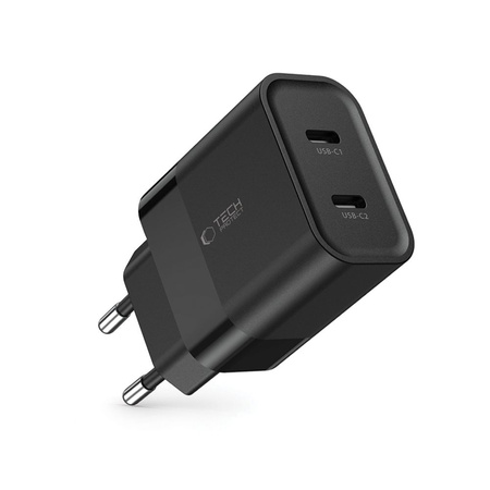Ładowarka Sieciowa PD 20W 2x USB-C Tech-Protect C20W czarna