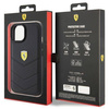Ferrari Quilted Metal Logo-Hülle für iPhone 15 – Schwarz