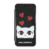 Original Handyhülle IPHONE X / XS Karl Lagerfeld Book Valentine (KLFLBKPXVDCBK) schwarz