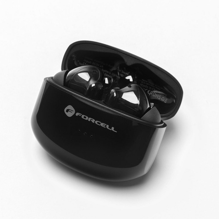 FORCELL F-AUDIO słuchawki bezprzewodowe / bluetooth stereo TWS CLEAR Sound czarne