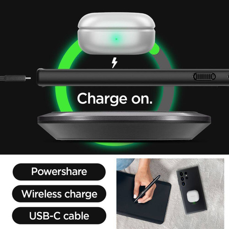 Etui Spigen Ultra Hybrid na Samsung Galaxy S24 Ultra - przezroczysto-czarne