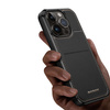 3-in-1-Hülle für iPhone 14 Pro mit MagSafe Wallet RFID-blockierender Ständer Dux Ducis Rafi Mag – Schwarz