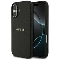 Guess Grained Ring MagSafe Hülle für iPhone 17 - Schwarz