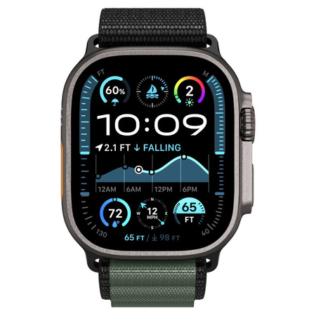 SPIGEN WBF1 BAND APPLE WATCH 6 / 7 / 8 / 9 / 10 / SE / ULTRA 1 / 2 (44 / 45 / 46 / 49 MM) BLACK/GREEN