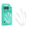 Kabel 3w1 1m USB - Micro USB + Lightning + USB-C Denmen D05E biały