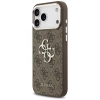 Etui Guess 4G Big 4G Classic Logo na iPhone 17 Pro Max brązowy - srebrne