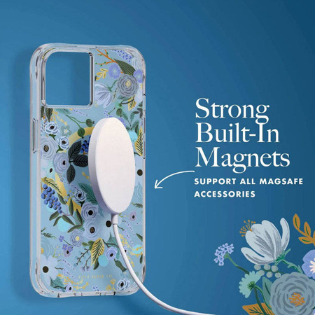 Rifle Paper Clear MagSafe - Etui iPhone 14 (Garden Party Blue)