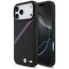 BMW M Tricolor Metal Logo MagSafe Case für iPhone 17 Pro Max – Schwarz
