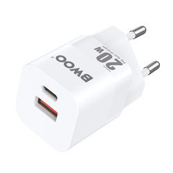 BWOO ładowarka sieciowa CDA156 20W mini wall charger USB-C, USB-A