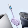 Baseus Free2Draw Mini USB-C – einziehbares USB-C-Kabel 100 W 1 m – Lila