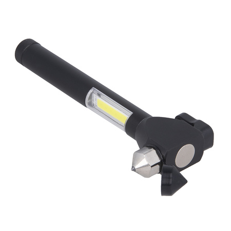 Latarka ręczna LED EMERGENCY z magnesem i młotkiem 2xAAA COB FLF-03 Forever Light
