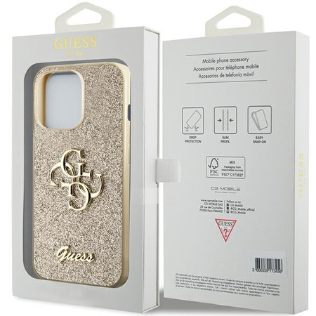 Original Case IPHONE 13 PRO MAX Guess Hardcase Glitter Script Big 4G