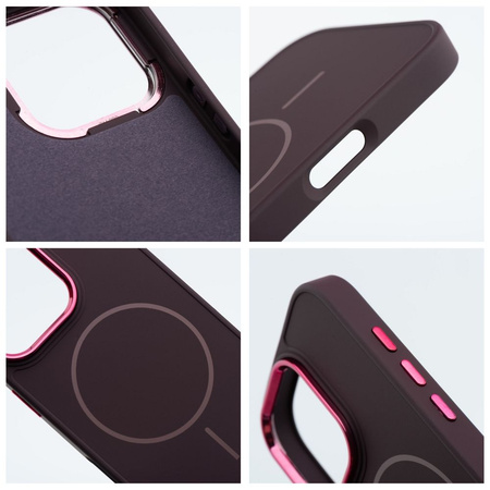 Futerał FRAME MAG COVER kompatybilny z MagSafe do IPHONE 14 PRO fioletowy