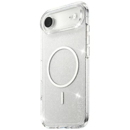 CARE by PanzerGlass Flagship Urban Explorer Case w. White MagSafe for iPhone Air - Clear Glitter