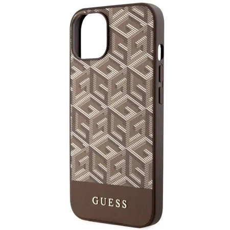 Guess GUHMP14MHGCFSEW iPhone 14 Plus 6,7&quot; braun/braune Hartschale GCube Stripes MagSafe