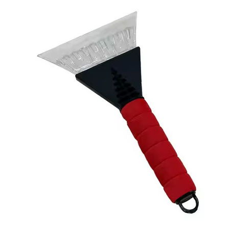 Skrobaczka do odśnieżania auta czerwona