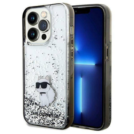 Karl Lagerfeld nakładka do iPhone 14 Pro 6,1" KLHCP14LLKCNSK HC LIQ. GLITTER C transparentna