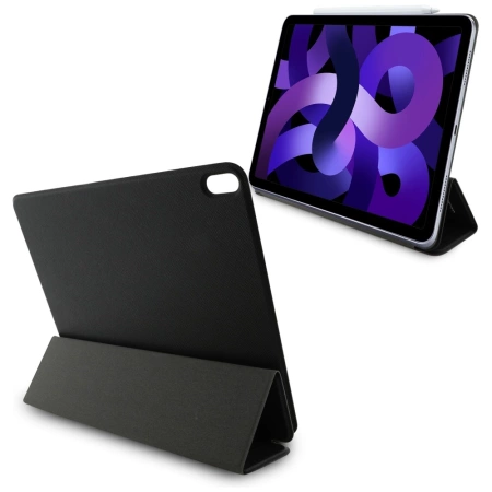 Karl Lagerfeld Saffiano Magnetic Karl &amp; Choupette iPad Air 13&quot; 2024 Book Cover Case - Black