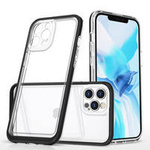 Clear 3in1 case for iPhone 12 Pro Max case gel cover with frame black