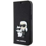Karl Lagerfeld KLBKP14SSANKCPK iPhone 14 6.1&quot; Bücherregal schwarz/schwarz Saffiano Karl &amp; Choupette
