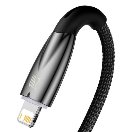 BASEUS kabel USB A do Apple Lightning 8-pin 2,4A Glimmer Series CADH000301 2m czarny